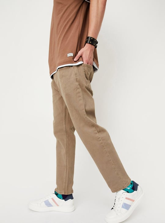 Men Relaxed Fit Coloured Jeans