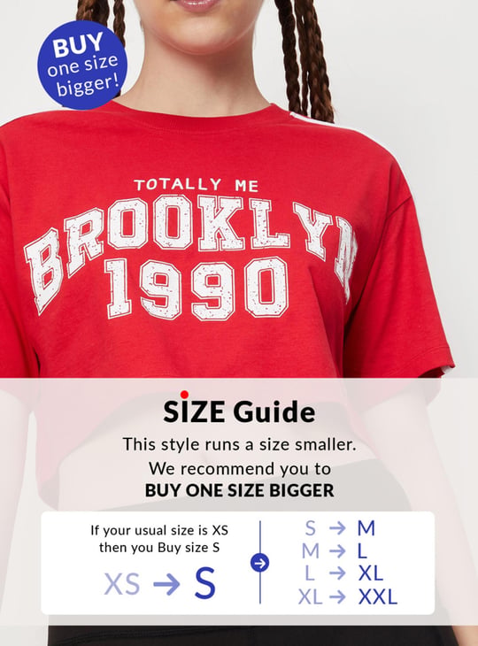 Women Typographic Printed Crop T-shirt