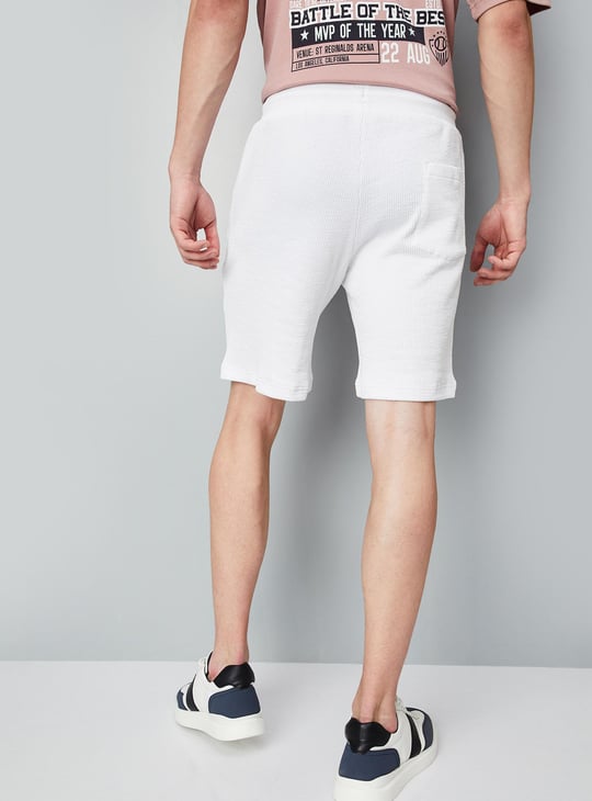 Men Textured Athleisure Shorts