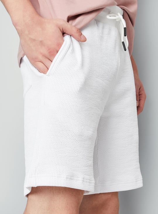 Men Textured Athleisure Shorts
