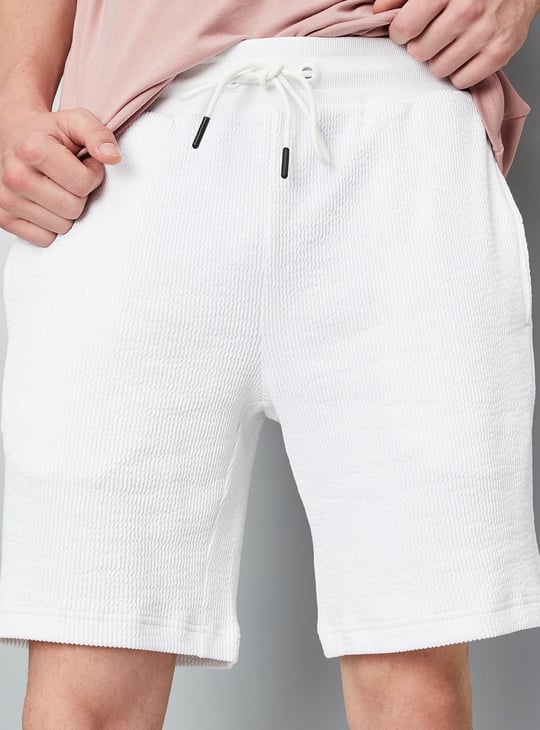 Men Textured Athleisure Shorts