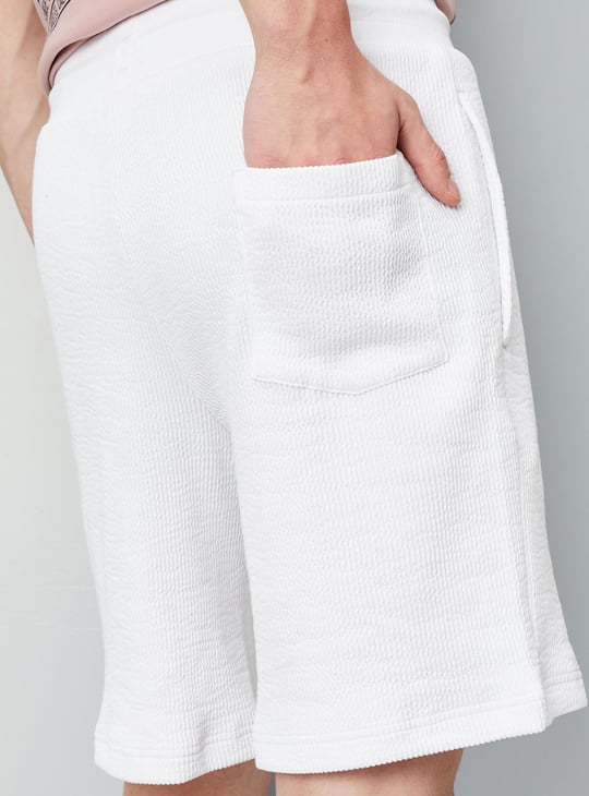 Men Textured Athleisure Shorts