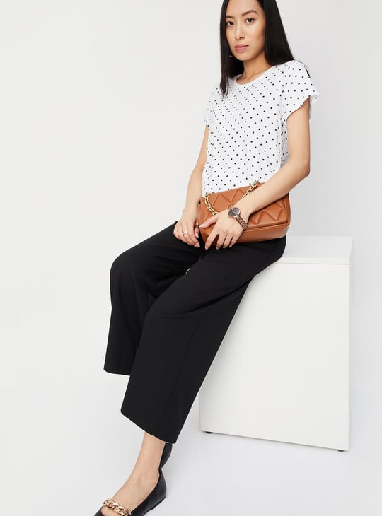 Women Polka Dot Printed T-shirt