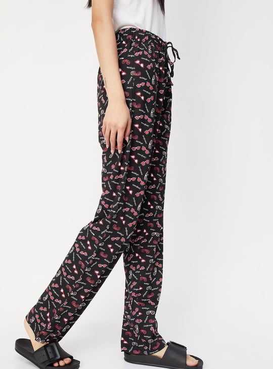 Women Printed Full-Length Pyjamas