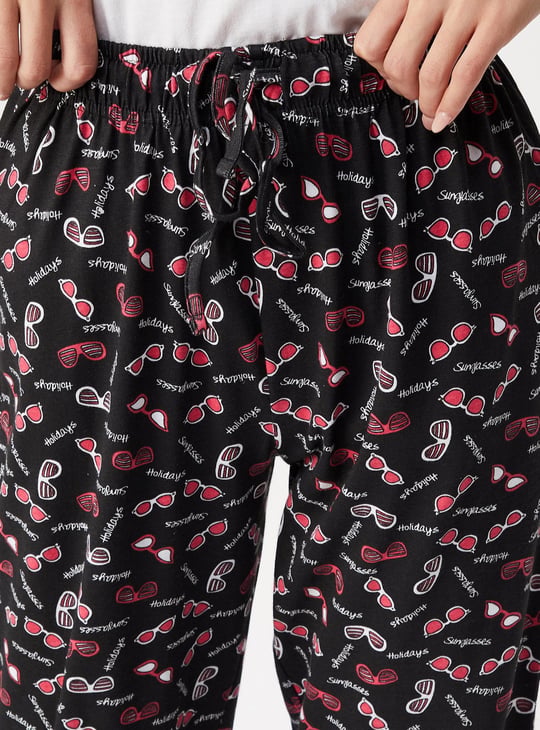 Women Printed Full-Length Pyjamas