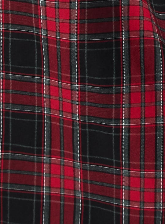 Men Tartan Checked Slim Fit Shirt