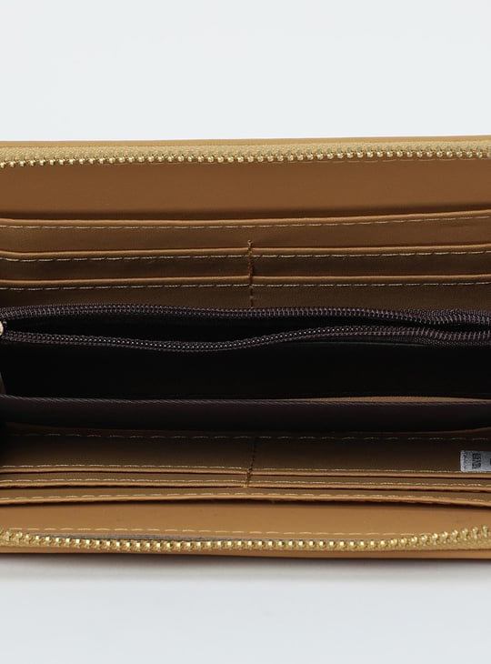 Women Laser-Cut Zip-Around Wallet