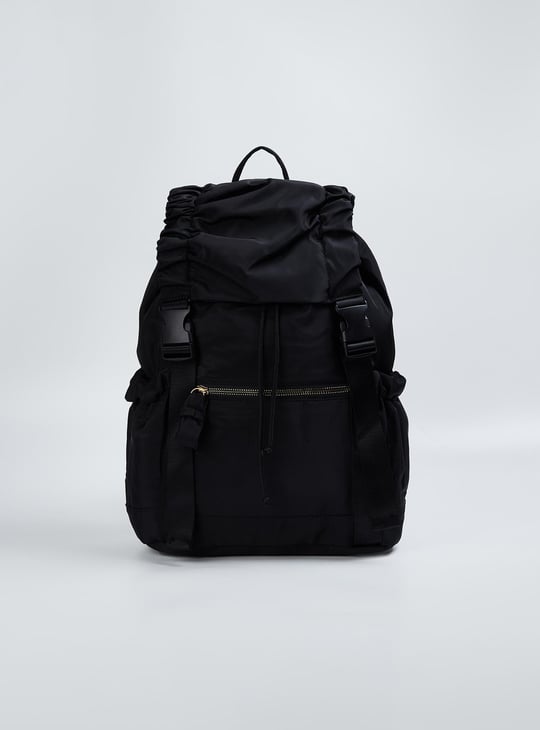 Women Solid Flap Backpack
