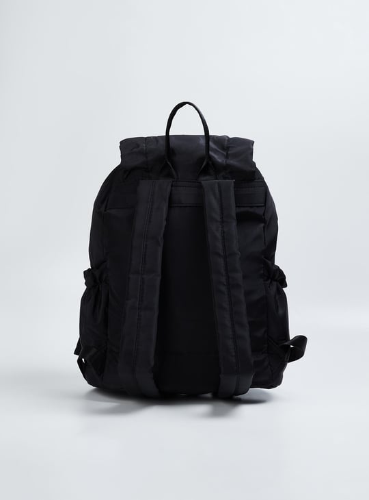 Women Solid Flap Backpack