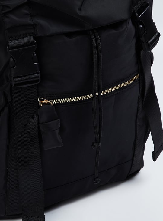 Women Solid Flap Backpack