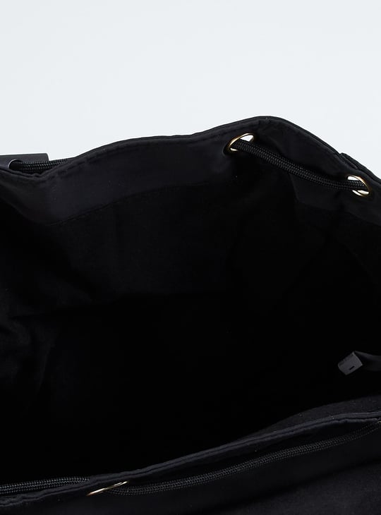 Women Solid Flap Backpack