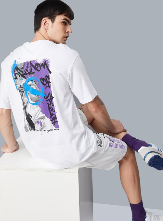 Men Back Printed Oversized T-shirt