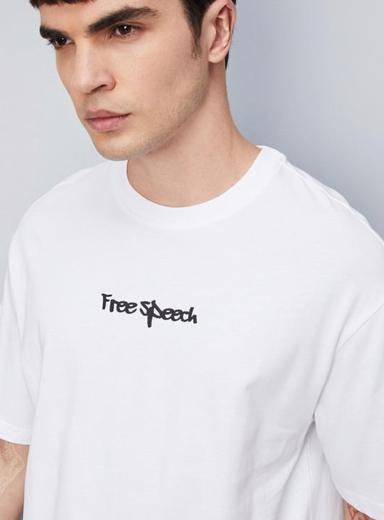 Men Back Printed Oversized T-shirt