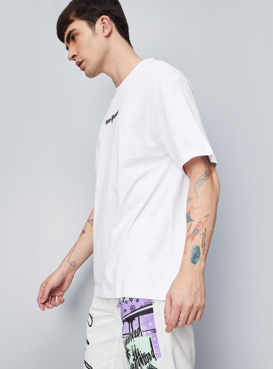 Men Back Printed Oversized T-shirt