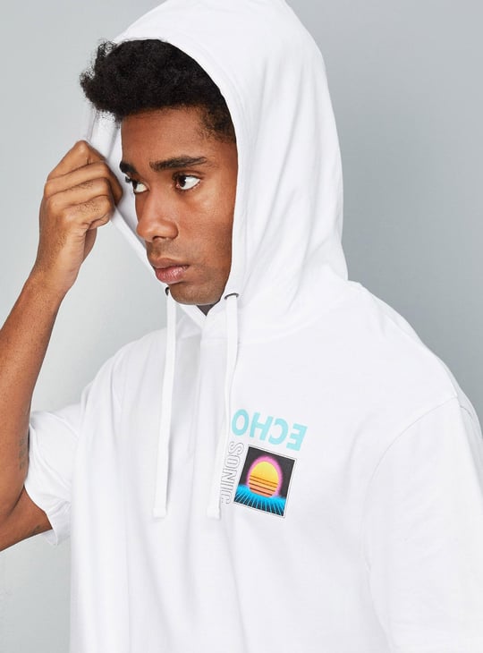 Men Oversized Graphic Hoodie