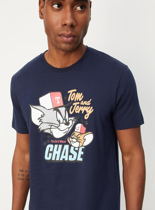 Men Tom and Jerry Slim Fit T-shirt