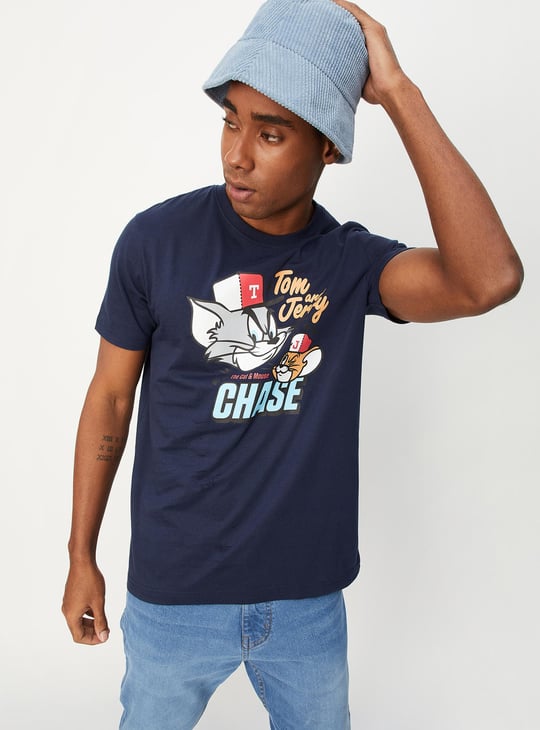 Men Tom and Jerry Slim Fit T-shirt
