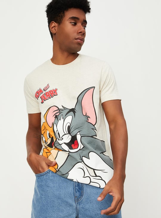 Men Tom & Jerry Slim Fit T-shirt