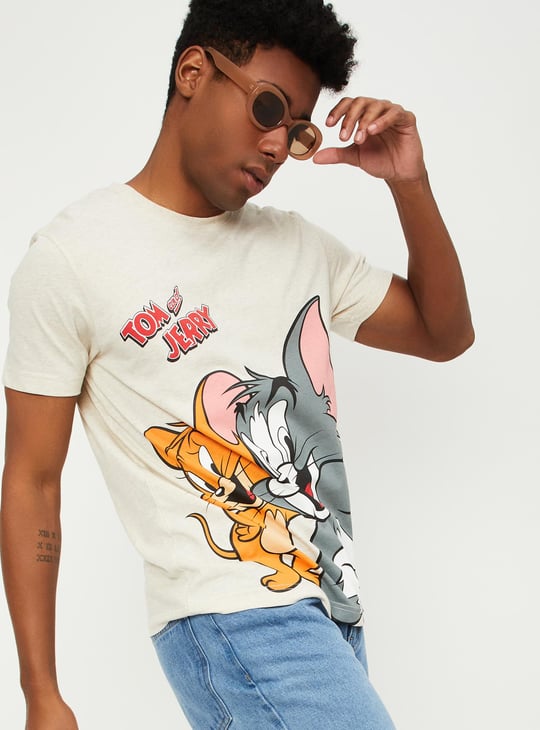 Men Tom & Jerry Slim Fit T-shirt