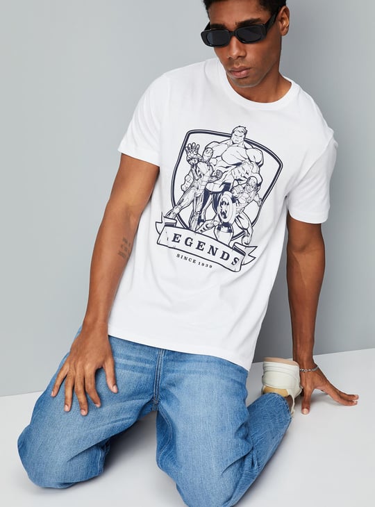 Men Slim Fit Avengers T-shirt