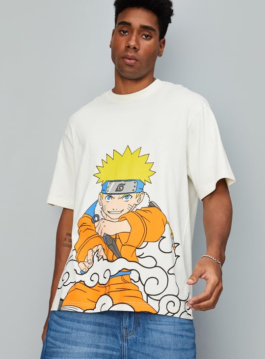 Men Oversized Naruto T-shirt
