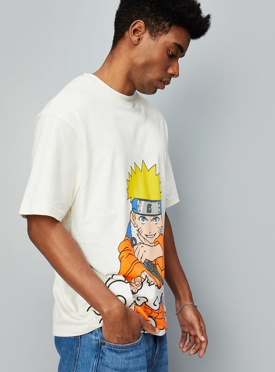 Men Oversized Naruto T-shirt