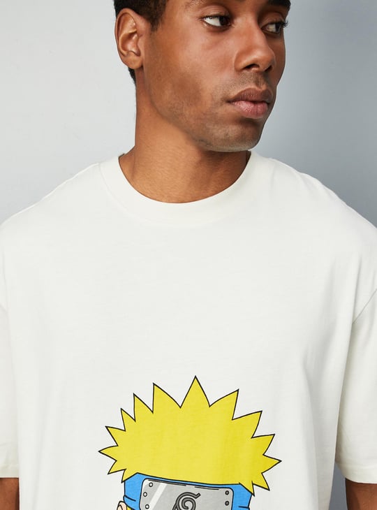 Men Oversized Naruto T-shirt