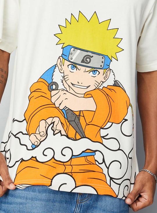 Men Oversized Naruto T-shirt