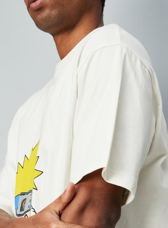Men Oversized Naruto T-shirt