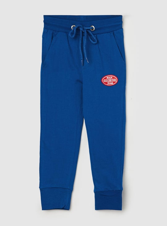 Boys Cotton Full-Length Joggers