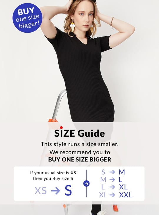 Women Rib Knit Bodycon Dress