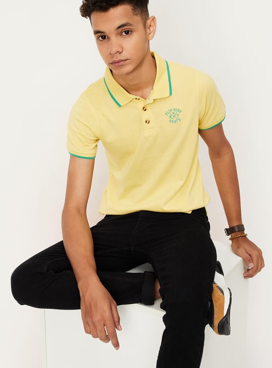 Boys Solid Polo T-shirt