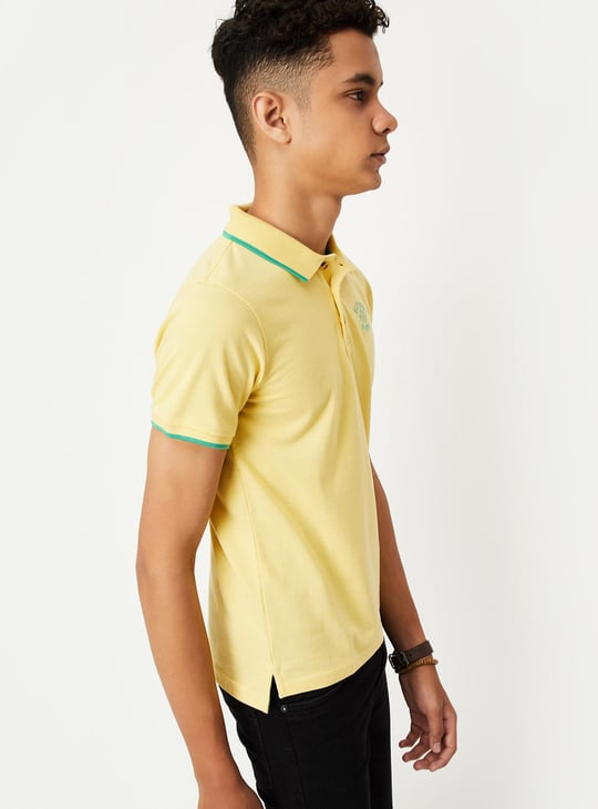 Boys Solid Polo T-shirt