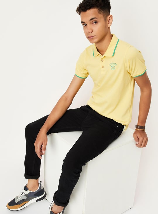 Boys Solid Polo T-shirt