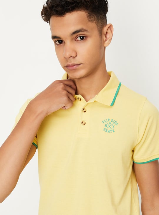 Boys Solid Polo T-shirt