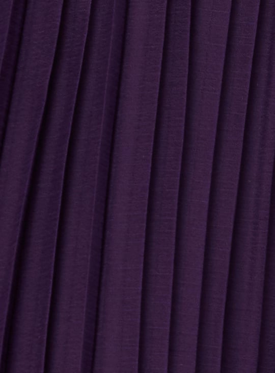 Women Solid Flared Pleated Skirt