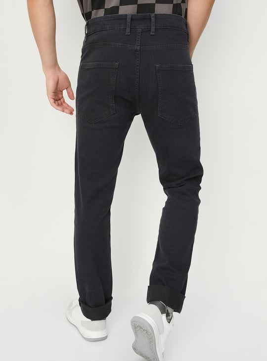 Men Solid Skinny Fit Jeans Grey Jeans