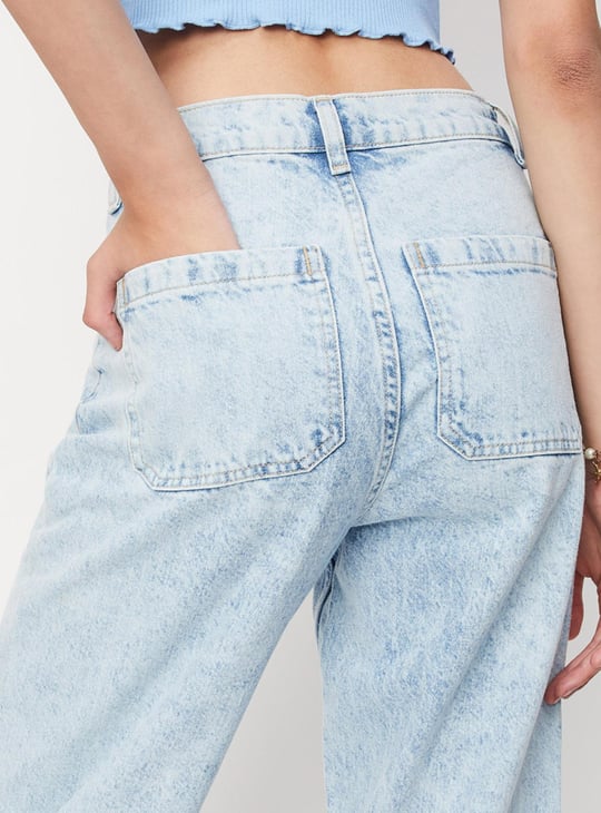 Women Washed Balloon Fit Jeans