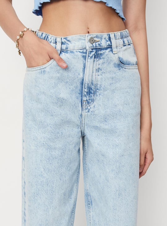 Women Washed Balloon Fit Jeans