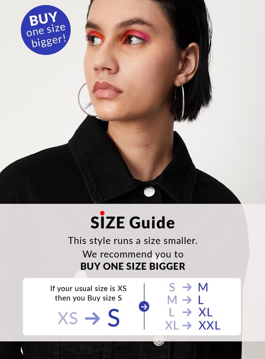 Women Solid Crop Denim Jacket