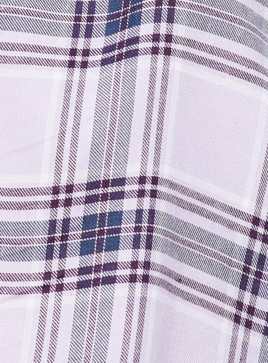 Women Checked Crop Shirt