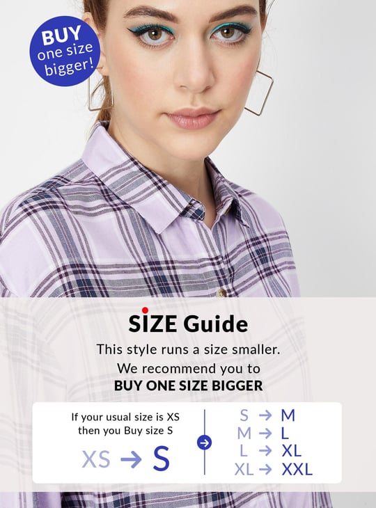 Women Checked Crop Shirt