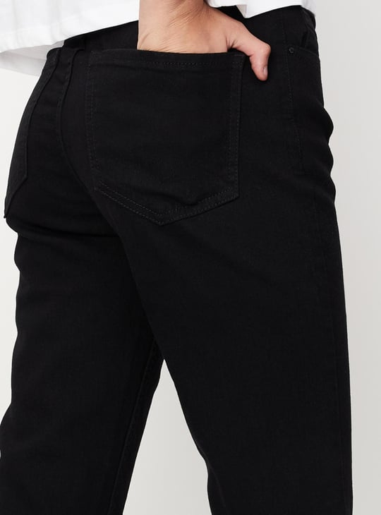 Women Solid Kick Flare Jeans