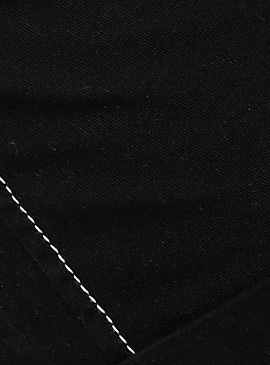 Women Contrast Stitch Wide Leg Cargo