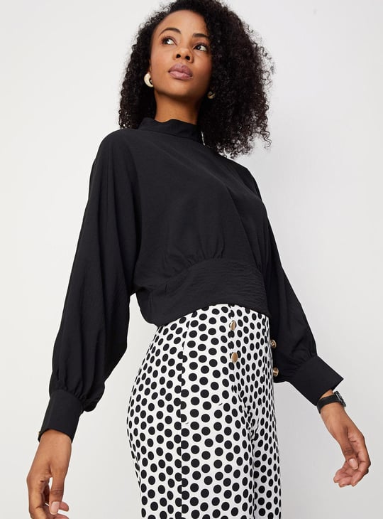 Women Batwing Sleeve Georgette Top