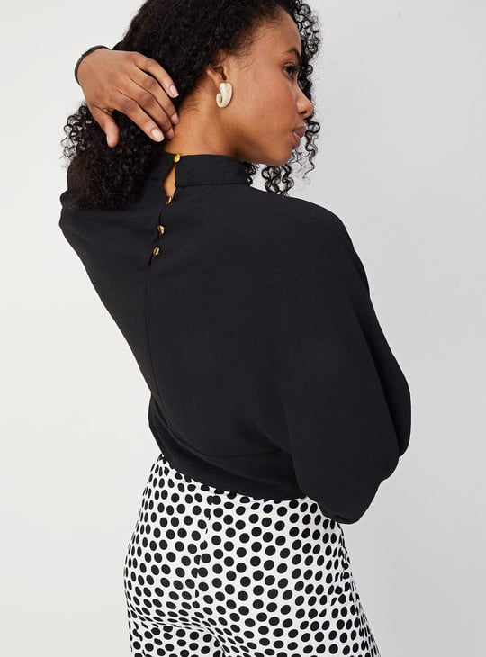 Women Batwing Sleeve Georgette Top