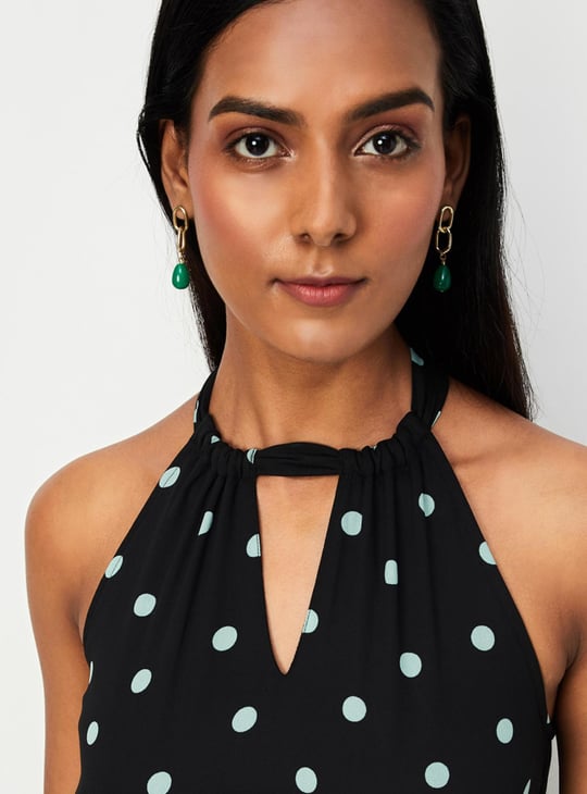 Women Printed Halter Neck Dress