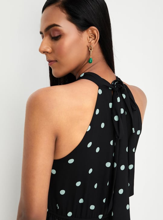 Women Printed Halter Neck Dress