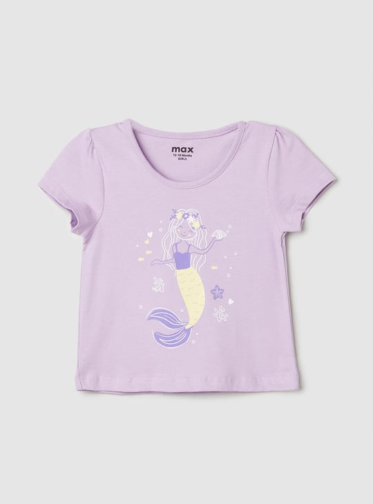 Girls Graphic Printed Knit T-shirt