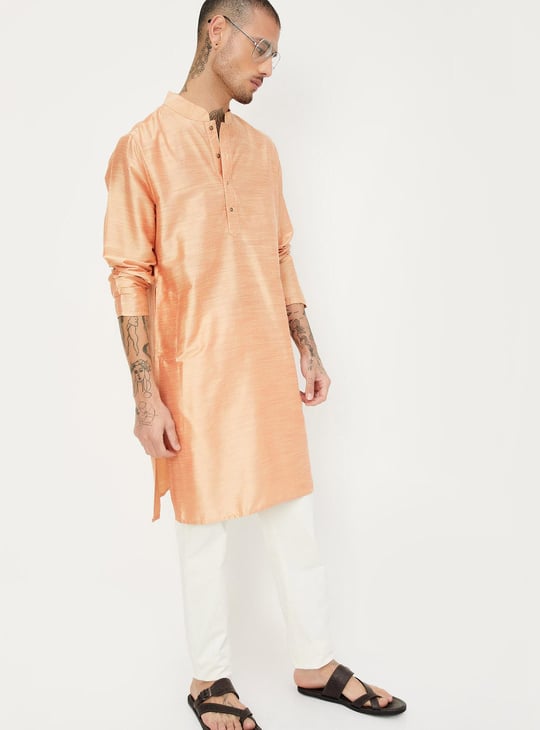Men Solid Straight Kurta
